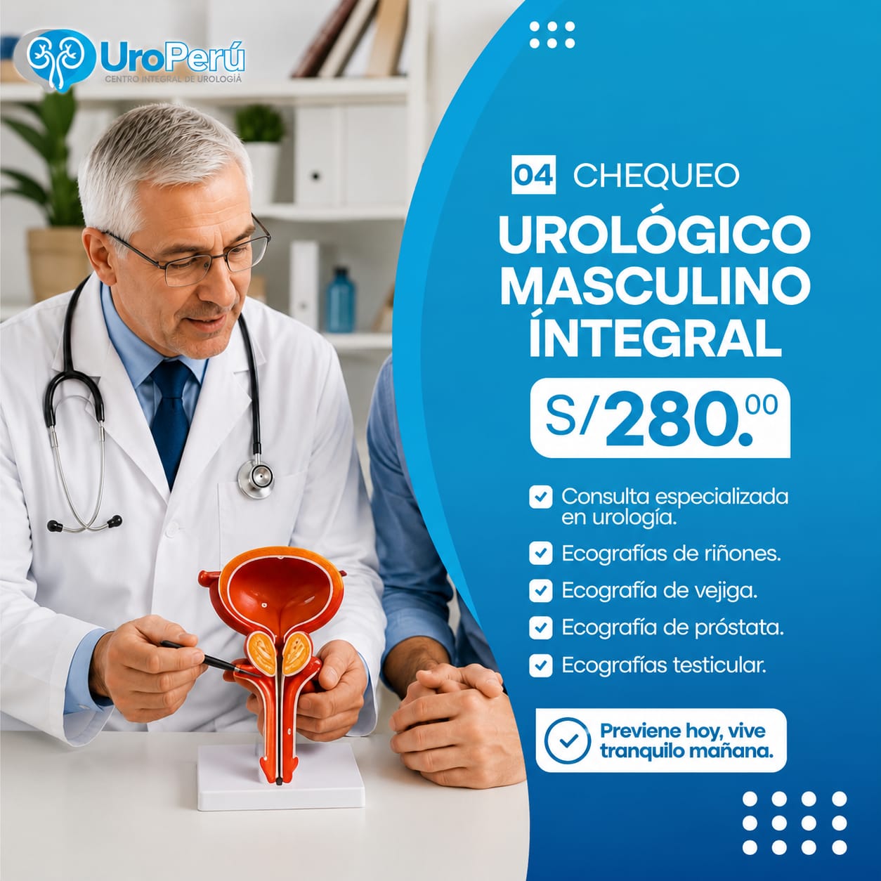 Chequeo Urológico Masculino Integral